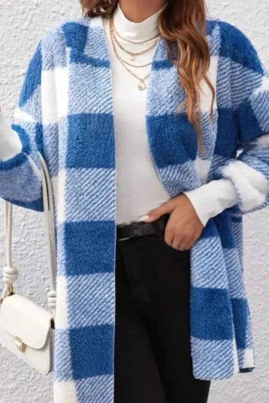 Alberte | Bluza z kapturem w kratkę