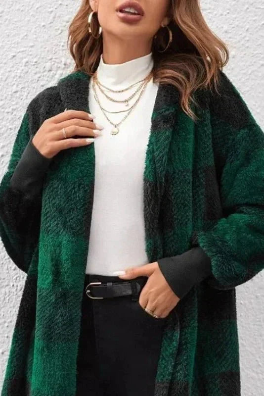 Alberte | Bluza z kapturem w kratkę