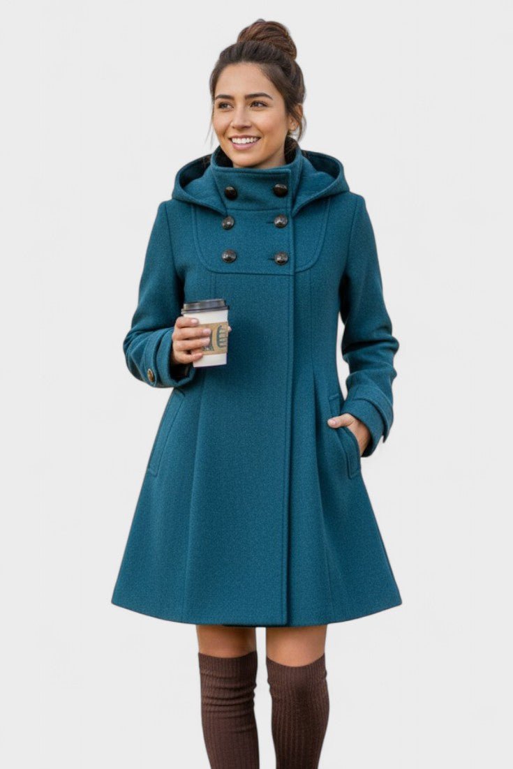 Lenka™ | Elegancki płaszcz z kapturem