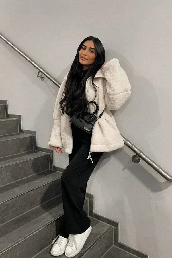 Mille™ | Elegancki szlafrok typu teddy w stylu skandynawskim